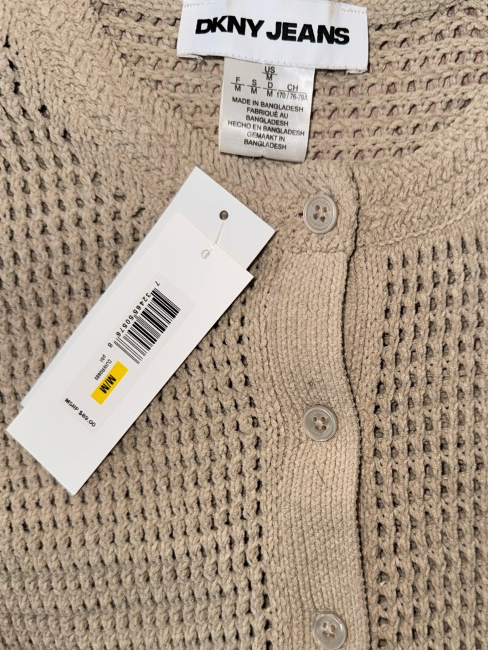 DKNY Jeans Women's Baby Chenille Open-Stitch Long-Sleeve Cardigan
Knit Sweater - Picture 8 of 8